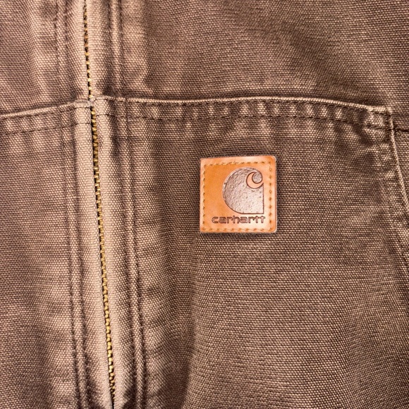 Vintage Carhartt Brown Faded Hooded Active Work Jacket - Picture 6 of 12